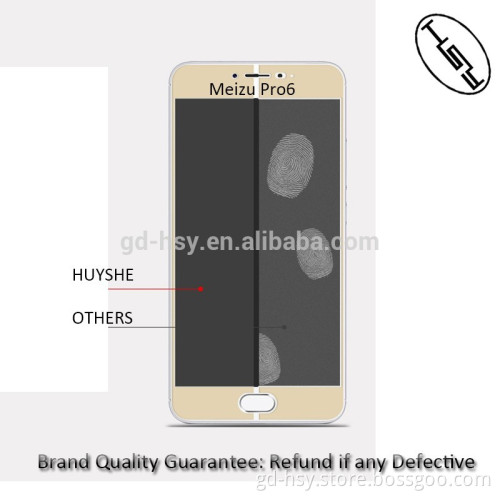 HUYSHE Cell Phone for Meizu Pro 6 Anti-expolsion 2.5D Full Cover 9H Hardness Tempered Glass Protector